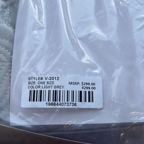 Valentino Orlandi V-2012 Light Grey Quilted Handbag NWT in packaging - Picture 7 of 10